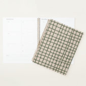 Groen Grijs Check Patroon Modern & Minimalistisch Planner (Display)
