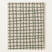 Groen Grijs Check Patroon Modern & Minimalistisch Planner (Achterkant)