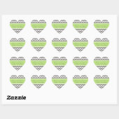 Groen Grijs Chevron Baby shower Favor Stickers (Vel)