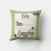 Groen & Grijs Chevron Olifantkussen Kussen (Achterkant)