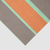 Groen, grijs en oranje strepenpatroon tissuepapier (Detail)