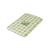 Groen, grijs en White Argyle Bath Mat (Gekanteld)