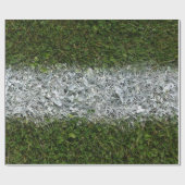 Groen grijs- en witschildersportveld cadeaupapier (Vlak)