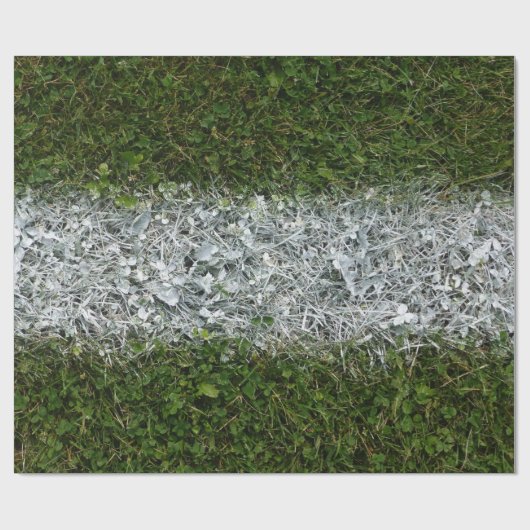 Groen grijs- en witschildersportveld cadeaupapier (Vlak)