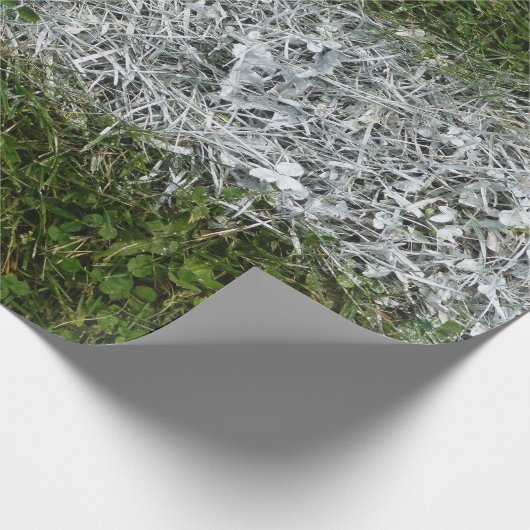 Groen grijs- en witschildersportveld cadeaupapier (Hoek)