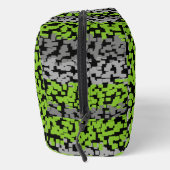 Groen grijs en zwart digitale pixelstrepen toilettasje (Rechts)