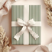 Groen/Grijs Gestreepd Elegant Inpakpapier