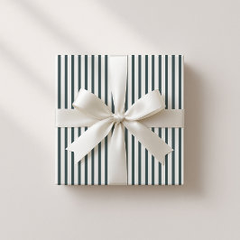 Groen/Grijs Gestreepd Elegant Inpakpapier