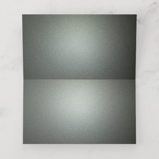 Groen grijs glitter en hart plaatskaartje (Binnenkant ongevouwen)