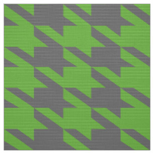 Groen & Grijs Houndstooth Naadloos Patroon Stof
