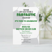 Groen Grijs of ELK team kleuren voetbalseizoen awa Kaart (Staand voorkant)