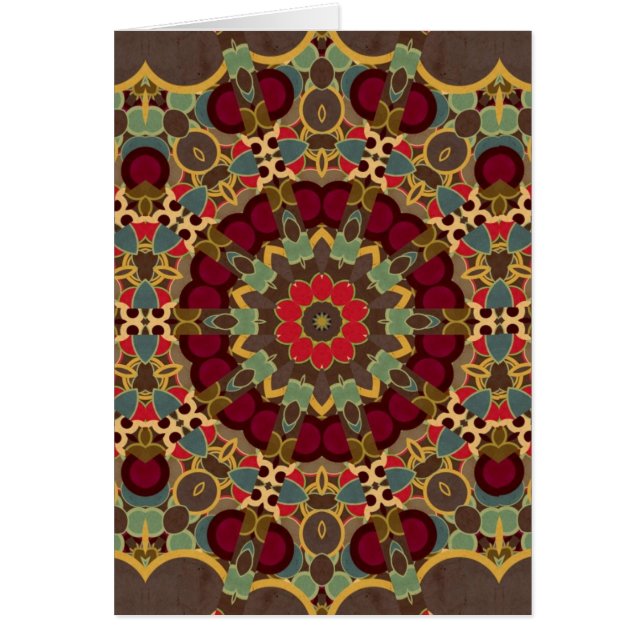 Groen, grijs, rood Kaleidoscoop ontwerp (Voorkant)