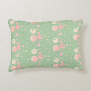 Groen grijs roze polka dot patroon Accent Pillow Kussen