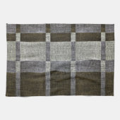 Groen & grijs tapestatroon keukenhanddoeken (Horizontaal)