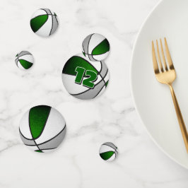 Groen Grijs Team Kleuren Basketbal Party Confetti