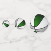 Groen Grijs Team Kleuren Basketbal Party Confetti (Achterkanten)