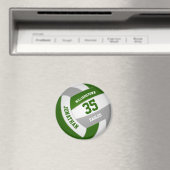 groen grijs team kleuren jongens volleyball magneet (Insitu (Vaatwasser))