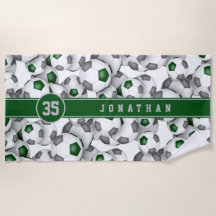 Groen grijs team kleuren voetballen patroon kinder