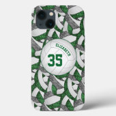Groen Grijs Team Spirit Cadeaus Meisjes Volleybal Case-Mate iPhone Case (Achterkant)