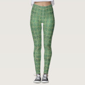 Groen Grijs Tegel LegginGgs Leggings (Voorkant)