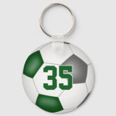 Groen Grijs Voetbalteam Meisjes Jongens Sportgesch Sleutelhanger (Achterkant)