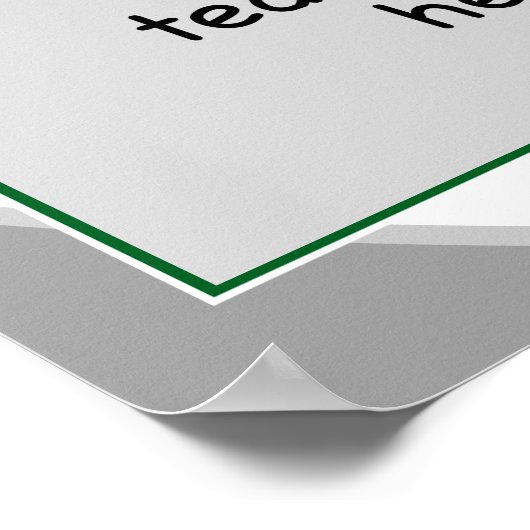 Groen Grijs Volleybal Team Kleuren Herdenkingskleu Poster (Hoek)