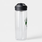 Groen grijs volleybal team kleuren kinder naam waterfles (Voorkant)