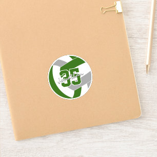 Groen grijs volleybal team kleuren sticker