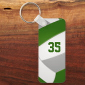 groen grijs volleybalteam kleuren atleet naam sleutelhanger (Voorkant)