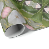 groen grijs wit en roze koraal patterned cadeaupapier (Rol Hoek)