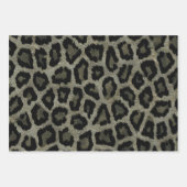Groen Grijs Zwart Luipaard Dierenprint Inpakpapier Vel (Voorkant 3)