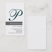 Groen Grijs Zwart Wit Consultant Visitekaartje (Voorkant / Achterkant)