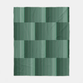 Groen, Grijs, Zwart, Witte Strepen Fleece Deken (Voorkant)