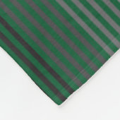 Groen, Grijs, Zwart, Witte Strepen Fleece Deken (Hoek)