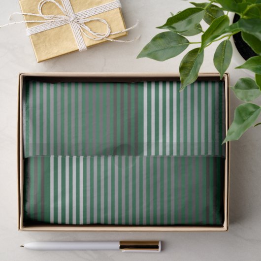 Groen, Grijs, Zwart, Witte Strepen Tissuepapier (Geschenk)
