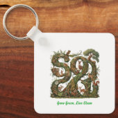 Groen groeien, schoon leven sleutelhanger (Voorkant)