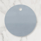 Groen groen blad stoffig blauw bloemig botanisch bedankjes labels (Achterkant)