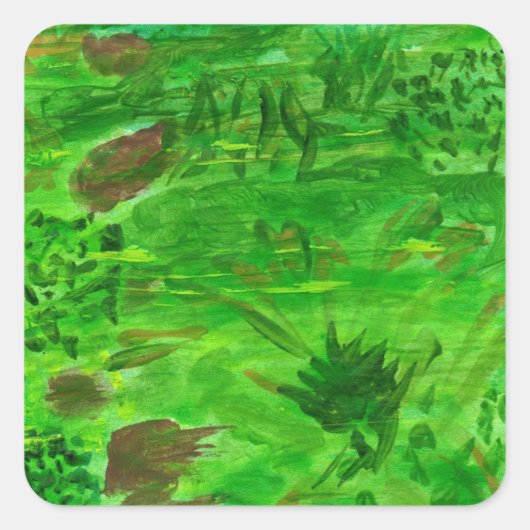 Groen groen gras in stickers (Voorkant)