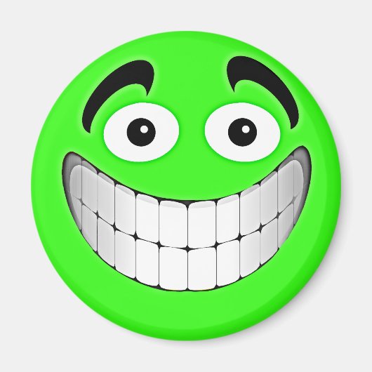 Groen Groen Groen Gezicht Magneet (Voorkant)