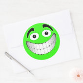 Groen Groen Groen Gezicht Ronde Sticker (Envelop)