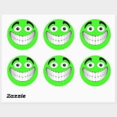 Groen Groen Groen Gezicht Ronde Sticker (Vel)