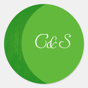 Groen/Groen Houten Graan Envelop Stickers