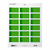 Groen/Groen Houten Korrel Bruiloft Mailing Label (Full Sheet)