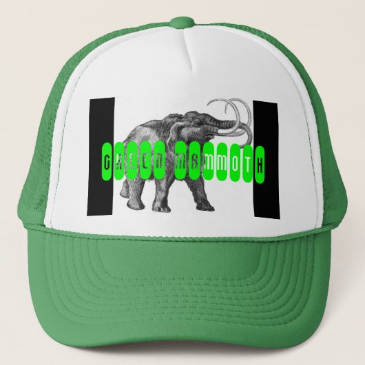 groen, GROEN MAMMOTH Trucker Pet (Voorkant)