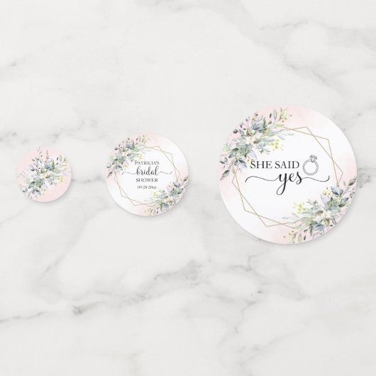 Groen Groen Waterverf Bruidsdouche Confetti (Achterkanten)