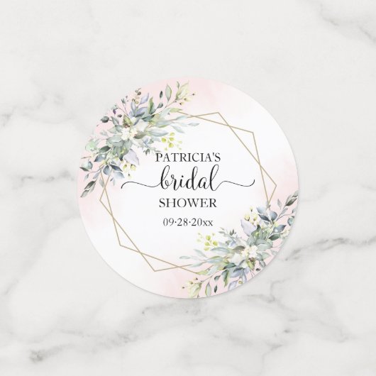 Groen Groen Waterverf Bruidsdouche Confetti (Kleine voorkant)