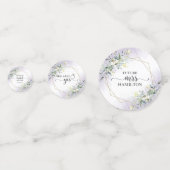 Groen Groen Waterverf Paars Bruidsdiner Confetti (Voorkanten)