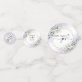 Groen Groen Waterverf Paars Bruidsdiner Confetti (Achterkanten)