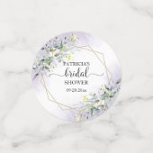 Groen Groen Waterverf Paars Bruidsdiner Confetti (Kleine voorkant)