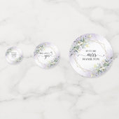 Groen Groen Waterverf Paarse Bruidsdouche Confetti (Voorkanten)